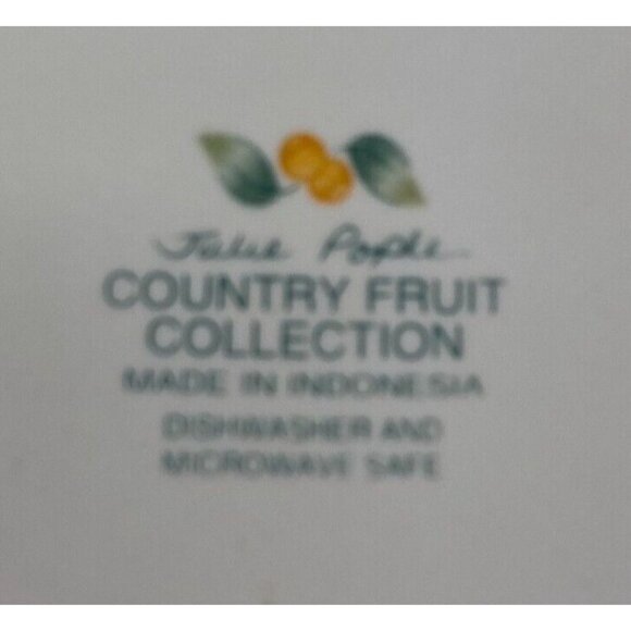 Vintage Julie Pople Avon COUNTRY FRUIT COLLECTION Porcelain Salad Plate Set 4 - Picture 10 of 16